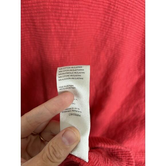 Free People Red knit tunic sweater M long sleeve mock neck cozy lounge oversized - Picture 5 of 5